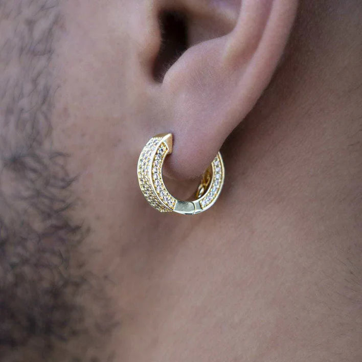 Pave Hoop Earrings